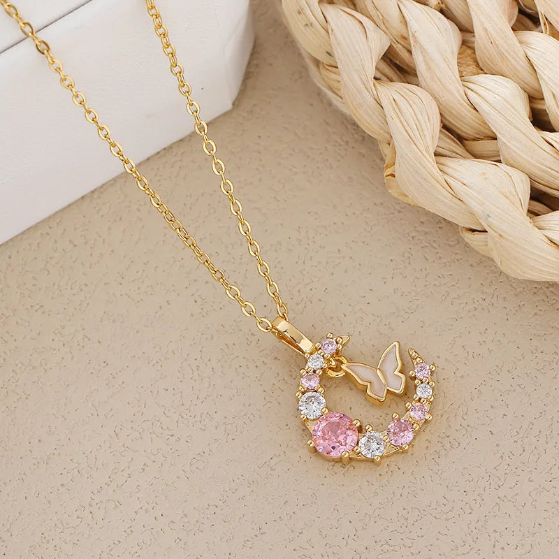 Butterfly Moon Necklace - Accessory