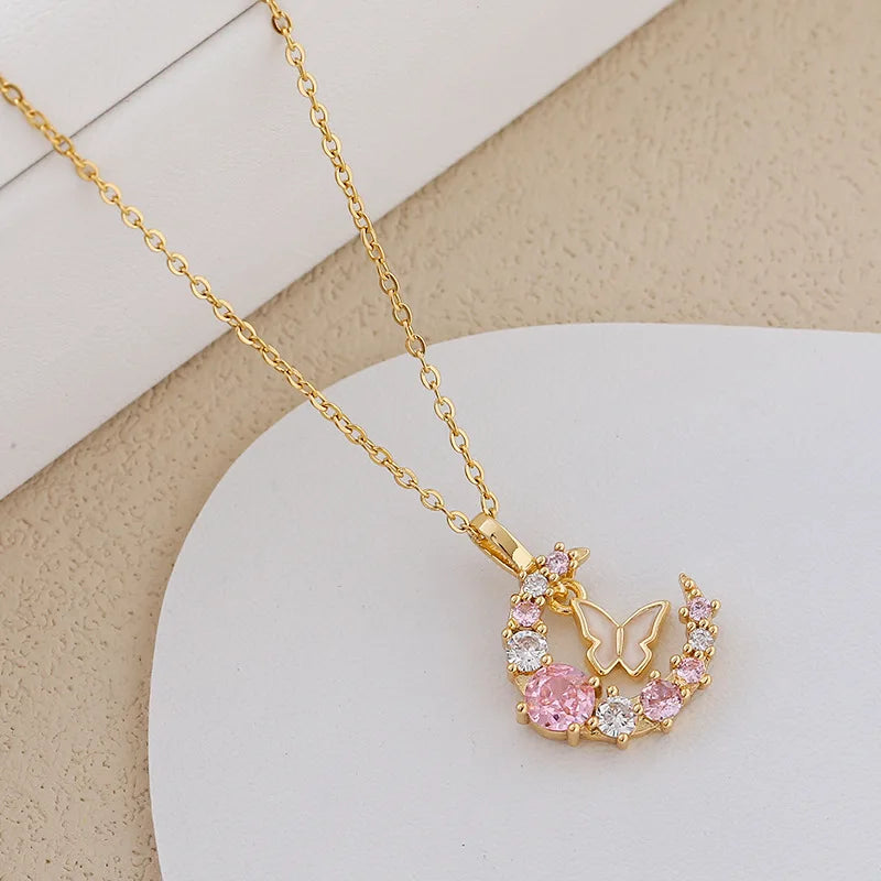 Butterfly Moon Necklace - Accessory