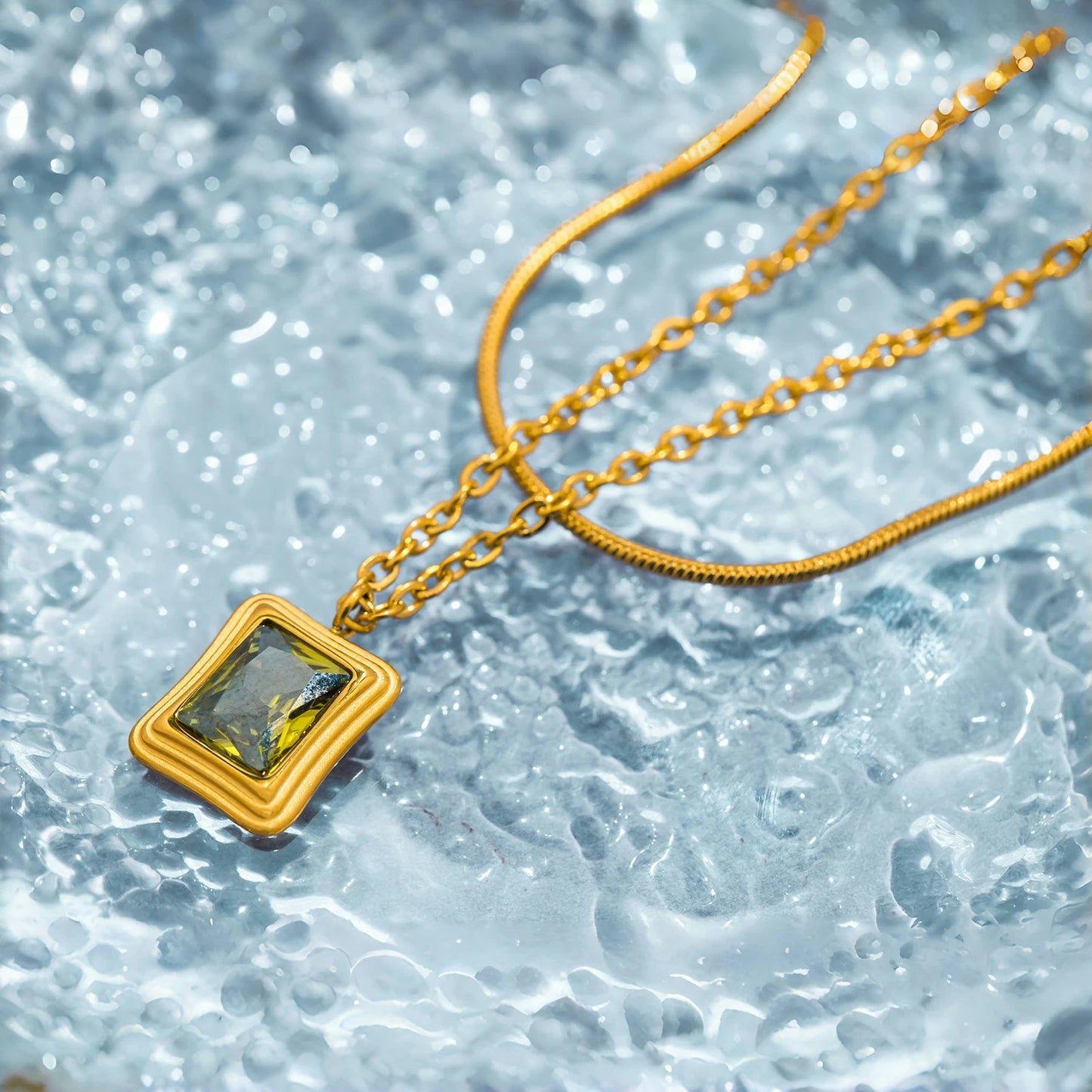 Zirconia Pendant Necklace - Accessory