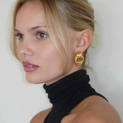 Minimalistic Ring Stud Earrings