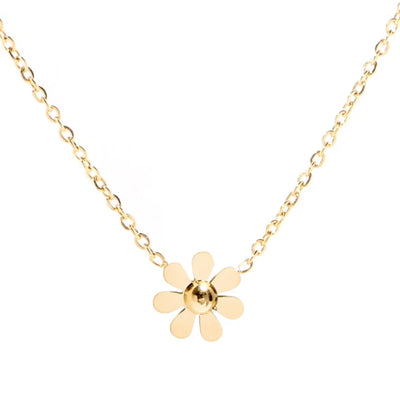 Sweet Gold Color Daisy Flowers Charms Chain Choker Necklaces