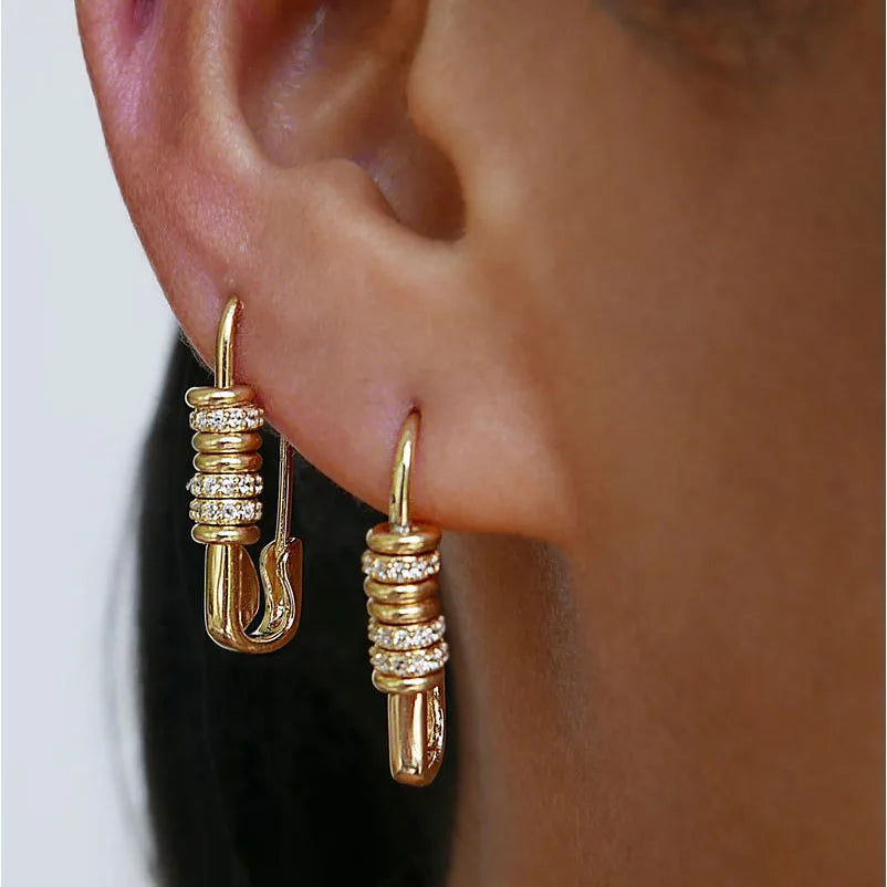 Rhinestone Hoop Earrings