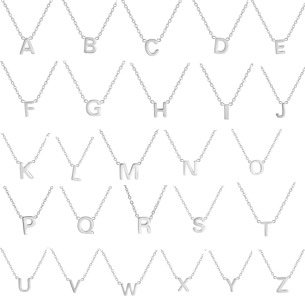 Minimalist Initial A-Z Letter Necklace - Accessory 