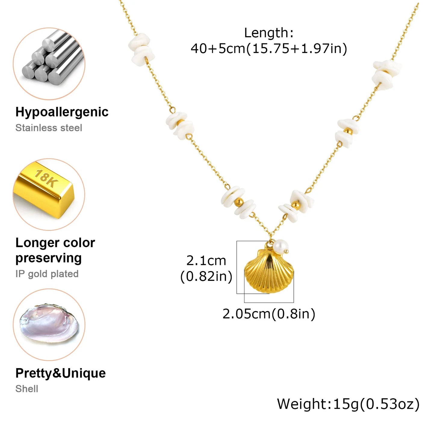 Beach Pearl Pendant Necklaces