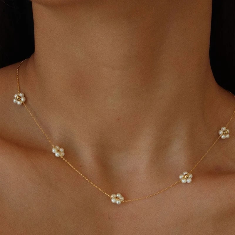 Floral Charm Choker - Accessory 