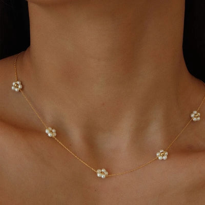 Floral Charm Choker - Accessory