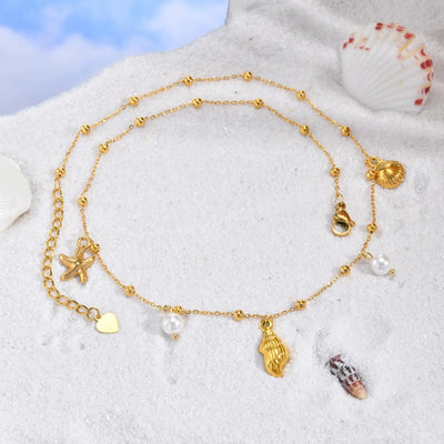 Beach Pearl Pendant Necklaces