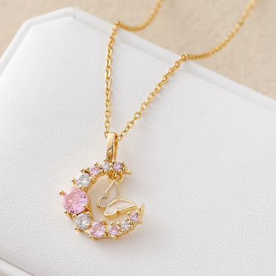 Butterfly Moon Necklace - Accessory