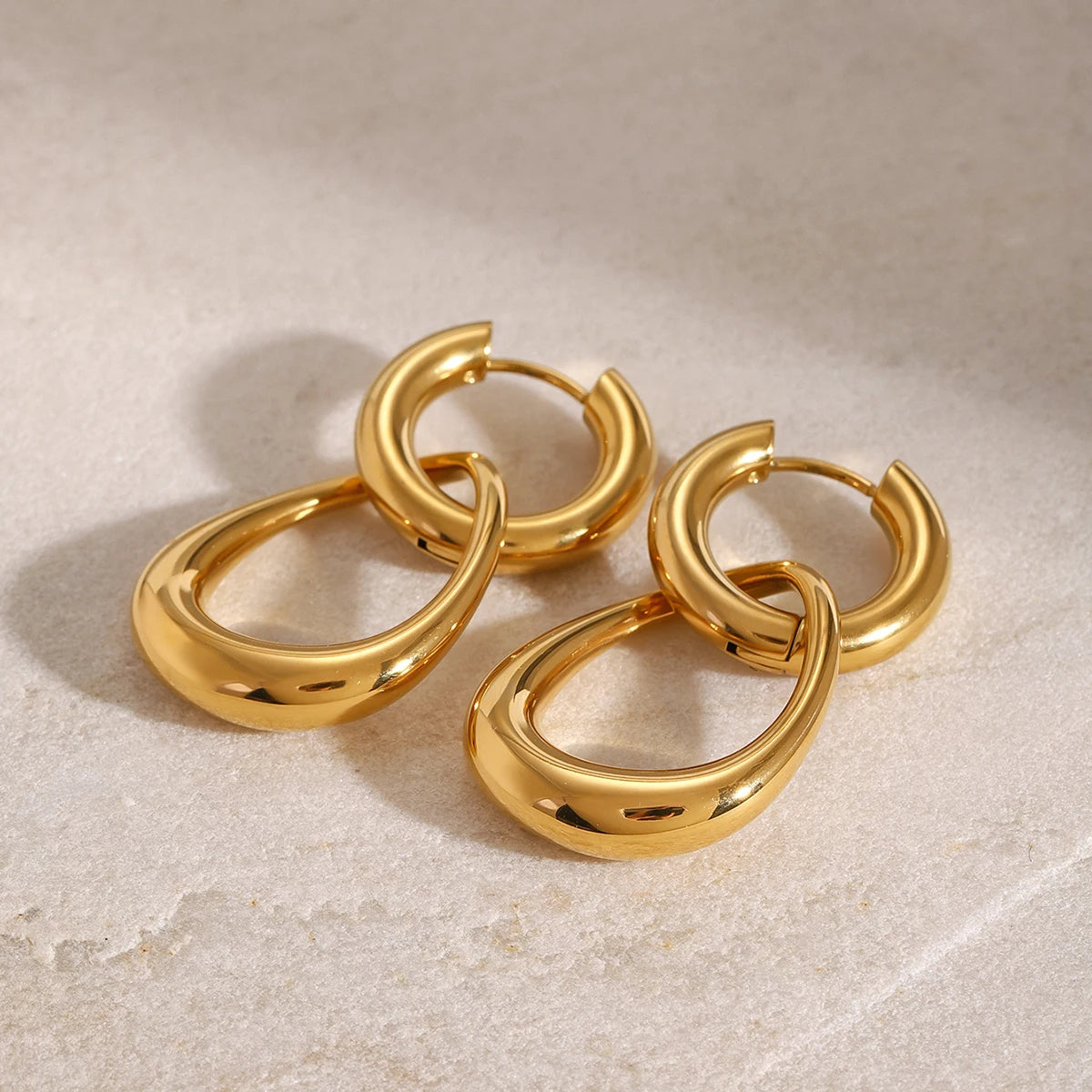 Gold Silver Circular Earrings - Accessory 