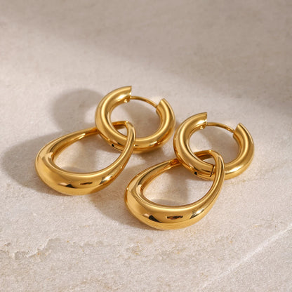 Gold Silver Circular Earrings - Accessory 
