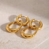 Gold Silver Circular Earrings