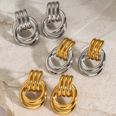Minimalistic Ring Stud Earrings