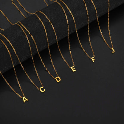Minimalist Initial A-Z Letter Necklace - Accessory 