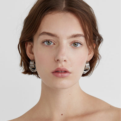 Minimalistic Ring Stud Earrings