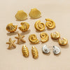 Summer beach Earrings - Gold plated