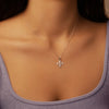 Fleur de lis Necklace Pendant - Gold plated sterling silver exquisite