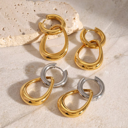 Gold Silver Circular Earrings - Accessory 