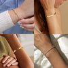 3pcs Stainless Steel Stack Cuff Bracelets