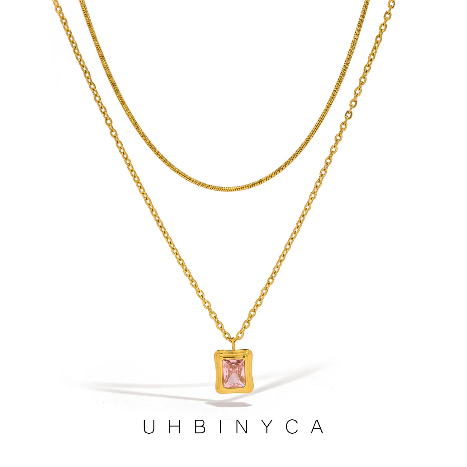 Zirconia Pendant Necklace - Accessory 