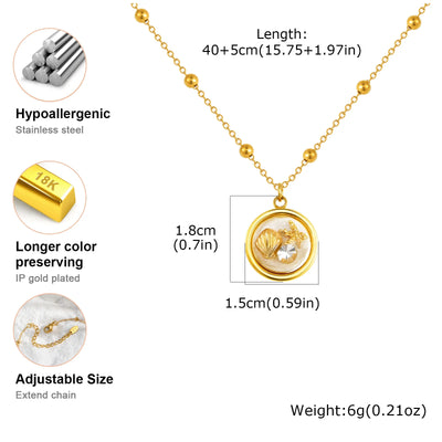 Beach Pearl Pendant Necklaces