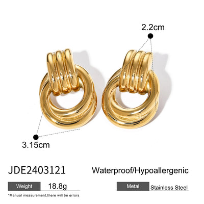Minimalistic Ring Stud Earrings