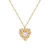 18K Gold Plated Pearl Heart Pendant Necklace