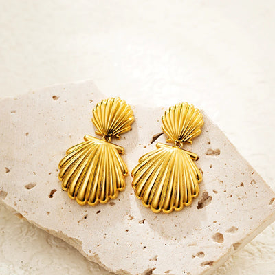Summer beach Earrings - Gold plated