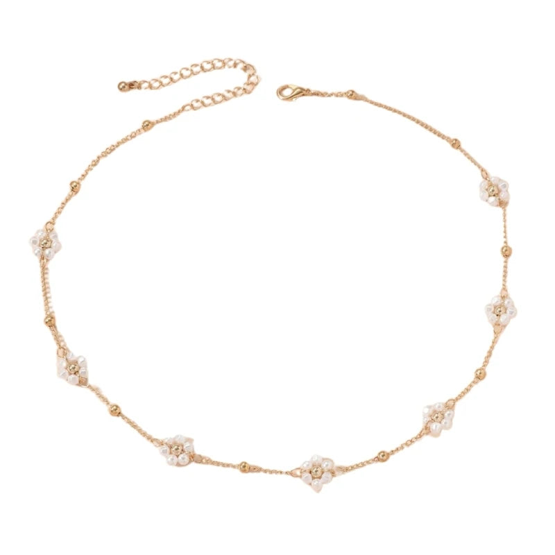 Floral Charm Choker - Accessory 