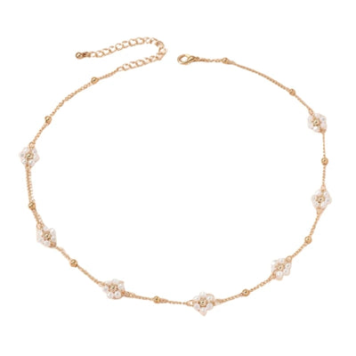 Floral Charm Choker - Accessory