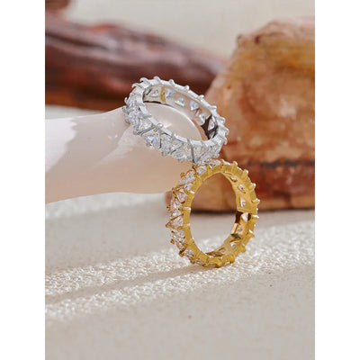 Bling Heart Cubic Zirconia Ring