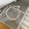 Double Layer Pearl Bracelet - 925 Silver