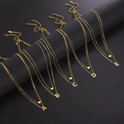 Minimalist Initial A-Z Letter Necklace - Accessory 
