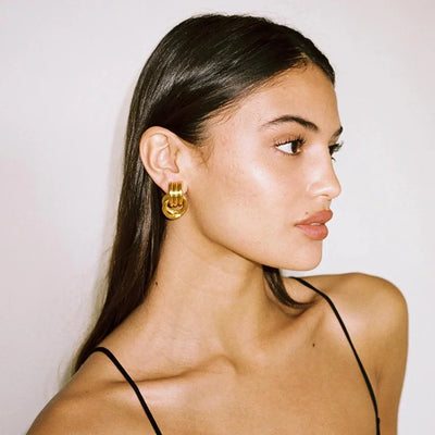 Minimalistic Ring Stud Earrings