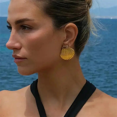 Summer beach Earrings - Gold plated