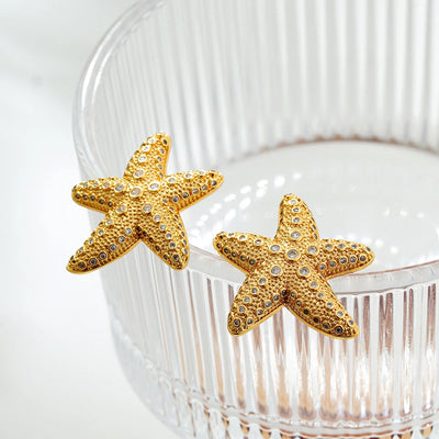Summer beach Earrings - Gold plated