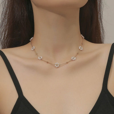 Floral Charm Choker - Accessory