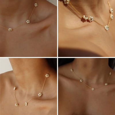 Floral Charm Choker - Accessory