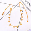 Cubic Zirconia Flower Charm Necklace - Stainless Steel