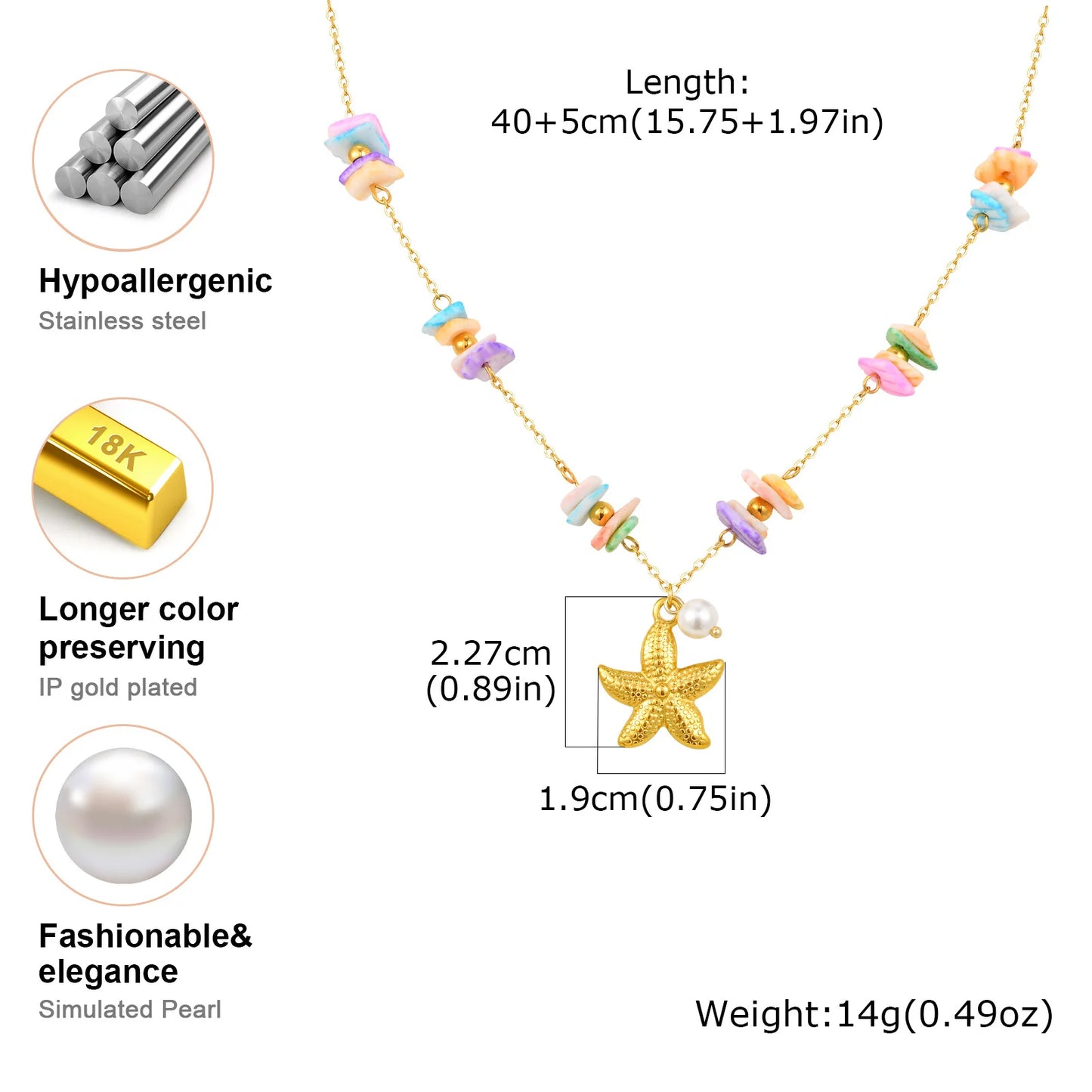 Beach Pearl Pendant Necklaces