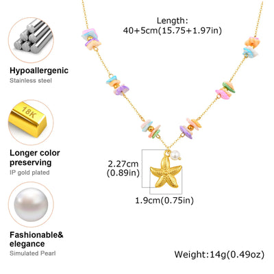 Beach Pearl Pendant Necklaces