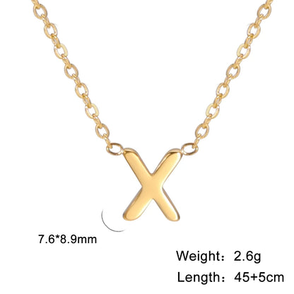 Minimalist Initial A-Z Letter Necklace - Accessory 