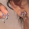 Bowknot Zircon Stud Earrings