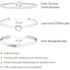 3pcs Stainless Steel Stack Cuff Bracelets