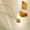 18K Gold Plated Pearl Heart Pendant Necklace