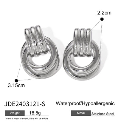 Minimalistic Ring Stud Earrings - Accessory 