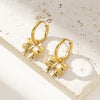 Chic Bow Tie Pendant Drop Hoop Huggie Earrings